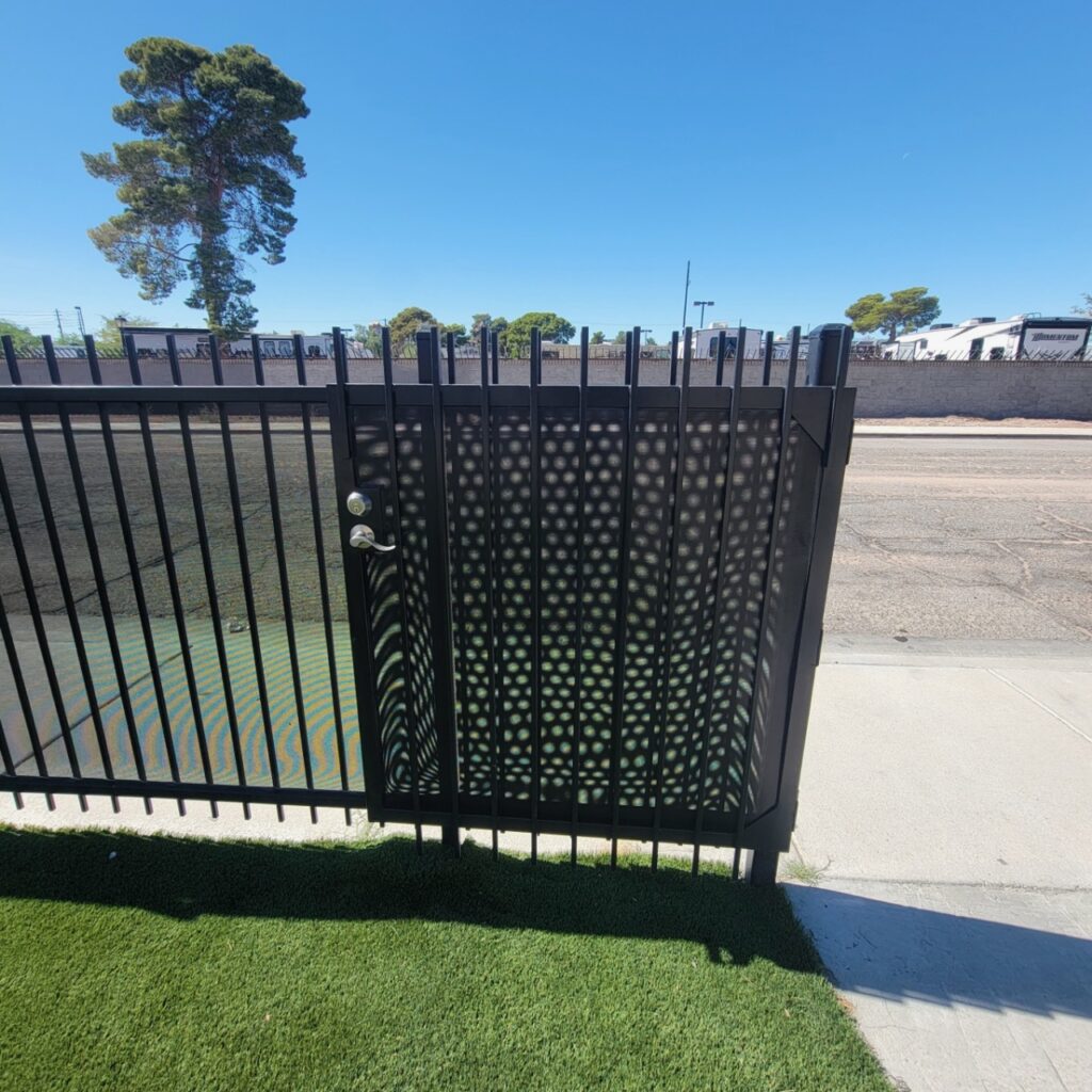 perforated fence screening